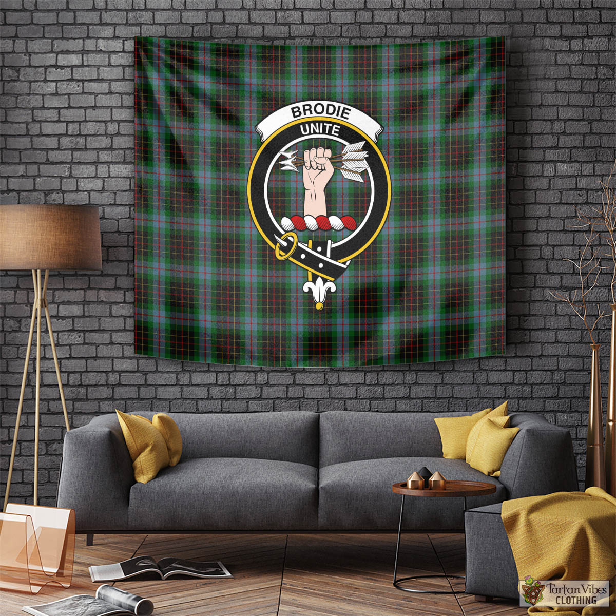 Brodie Hunting Tartan Tapestry Wall Hanging and Home Decor for Room wi