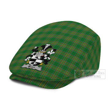 Beare Irish Clan Tartan Jeff Cap, Tartan Flat Cap with Coat of Arm - Tartan Vibes Clothing
