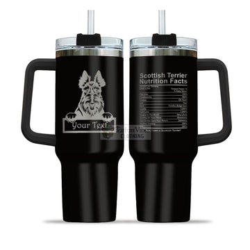 Scottish Terrier Tumbler with Handle with Personalized Text Silver Black Yes - 2D-tartanvibesclothing