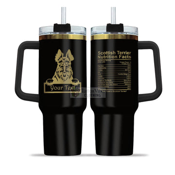 Scottish Terrier Tumbler with Handle with Personalized Text Golden Black Yes - 2D-tartanvibesclothing