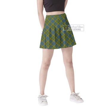 Sanday Tartan Women's Plated Mini Skirt Cross Style Female - Tartan Vibes Clothing