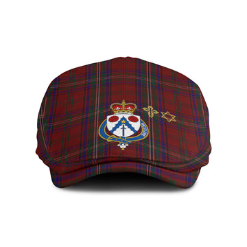 McClure Tartan Jeff Cap, Tartan Flat Cap with Family Crest Jeff Hat - Tartan Vibes Clothing