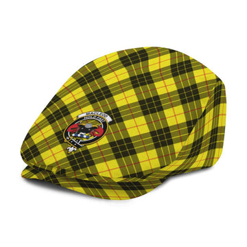 MacLeod (McLeod) Tartan Flat Cap, Jeff Cap Cross Style with Family Crest - Tartan Vibes Clothing