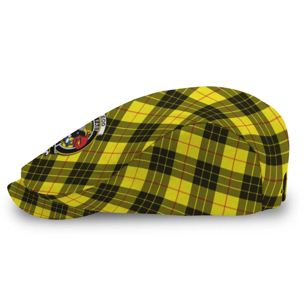 MacLeod (McLeod) Tartan Flat Cap, Jeff Cap Cross Style with Family Crest - Tartan Vibes Clothing