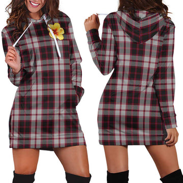 MacPherson (McPherson) Tartan Hoodie Dress with Yellow Hibiscus - Tartan Vibes Clothing