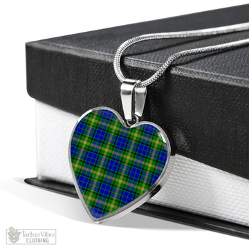 Maitland Tartan Heart Necklace Luxury Necklace (Silver) No - Tartan Vibes Clothing