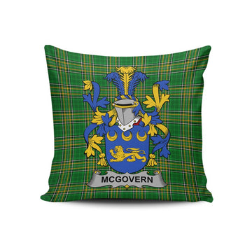 McGovern Irish Coat of Arms Tartan Pillow Cover Square Pillow Cover - Tartan Vibes Clothing
