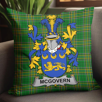 McGovern Irish Coat of Arms Tartan Pillow Cover - Tartan Vibes Clothing