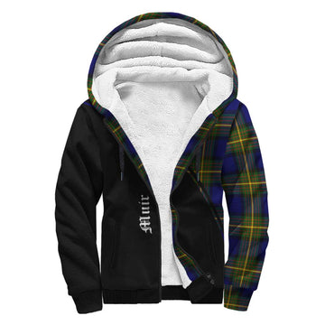 (Customer's Request) Muir Tartan Sherpa Hoodie with Family Crest Curve Style - Tartan Vibes Clothing