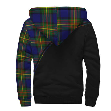 (Customer's Request) Muir Tartan Sherpa Hoodie with Family Crest Curve Style - Tartan Vibes Clothing