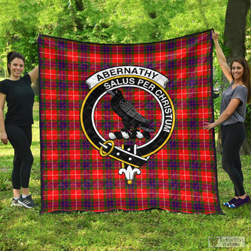 Abernathy Tartan Quilt with Family Crest