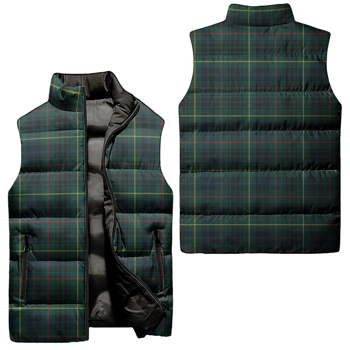 Stewart Hunting Modern Tartan Sleeveless Puffer Jacket - Tartan Vibes Clothing