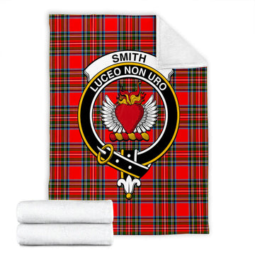 (Customer's Request) Stewart (Stuart) Tartan Blanket with Smith Clan Crest X-Large 59 x 79 inches 150 x 200 cm - Tartan Vibes Clothing