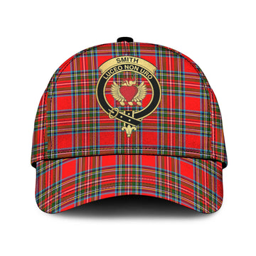 (Customer's Request) Stewart (Stuart) Tartan Classic Baseball Cap with Smith Family Crest - Tartan Vibes Clothing