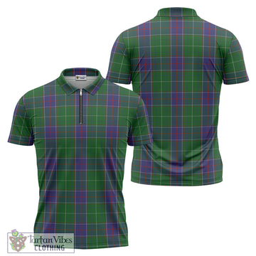 Tennessee State Tartan Zipper Polo Shirt Unisex - Tartan Vibes Clothing