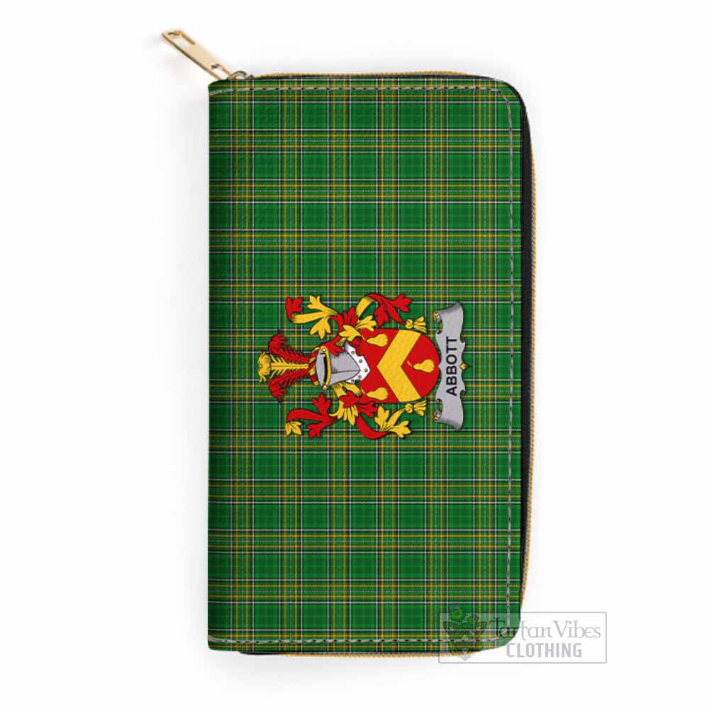 Abbott Irish Clan Tartan Women's Leather Wallet with Coat of Arms One Size 19.7*10.5*3.5 cm - Tartan Vibes Clothing