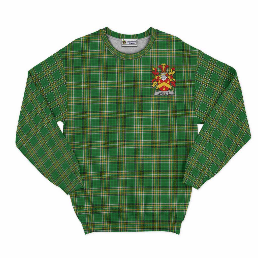 Tartan Vibes Clothing Abbott Irish Clan Tartan Sweatshirt with Coat of Arms