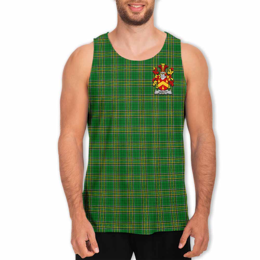 Tartan Vibes Clothing Abbott Irish Clan Tartan Men's Tank Top with Coat of Arms