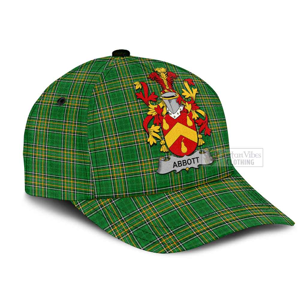 Tartan Vibes Clothing Abbott Irish Clan Tartan Classic Cap with Coat of Arms