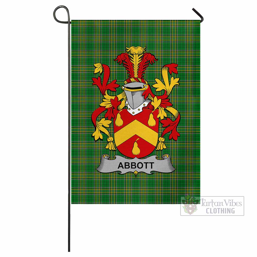 Tartan Vibes Clothing Abbott Irish Clan Flag with Coat of Arms