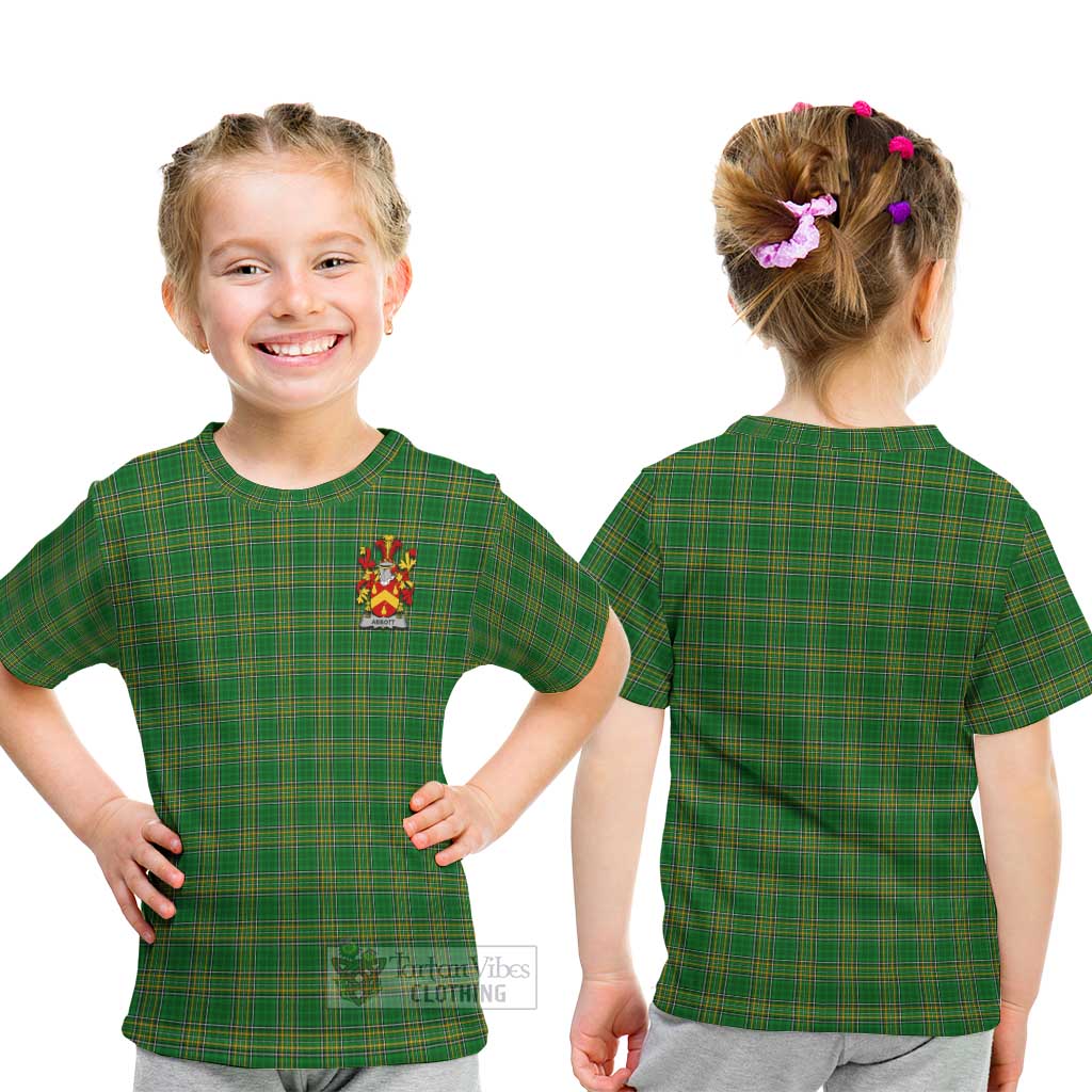 Tartan Vibes Clothing Abbott Irish Clan Kid T-Shirt with Coat of Arms