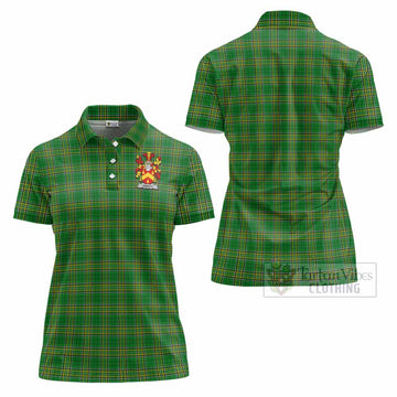 Abbott Irish Clan Tartan Women's Polo Shirt with Coat of Arms