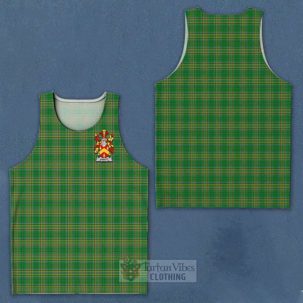 Tartan Vibes Clothing Abbott Irish Clan Tartan Men's Tank Top with Coat of Arms