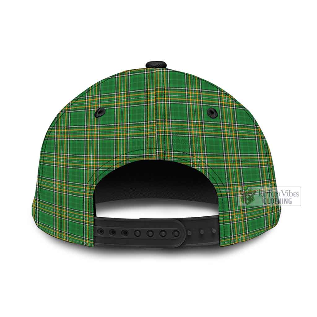 Tartan Vibes Clothing Abbott Irish Clan Tartan Classic Cap with Coat of Arms