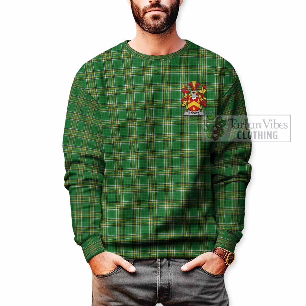 Tartan Vibes Clothing Abbott Irish Clan Tartan Sweatshirt with Coat of Arms