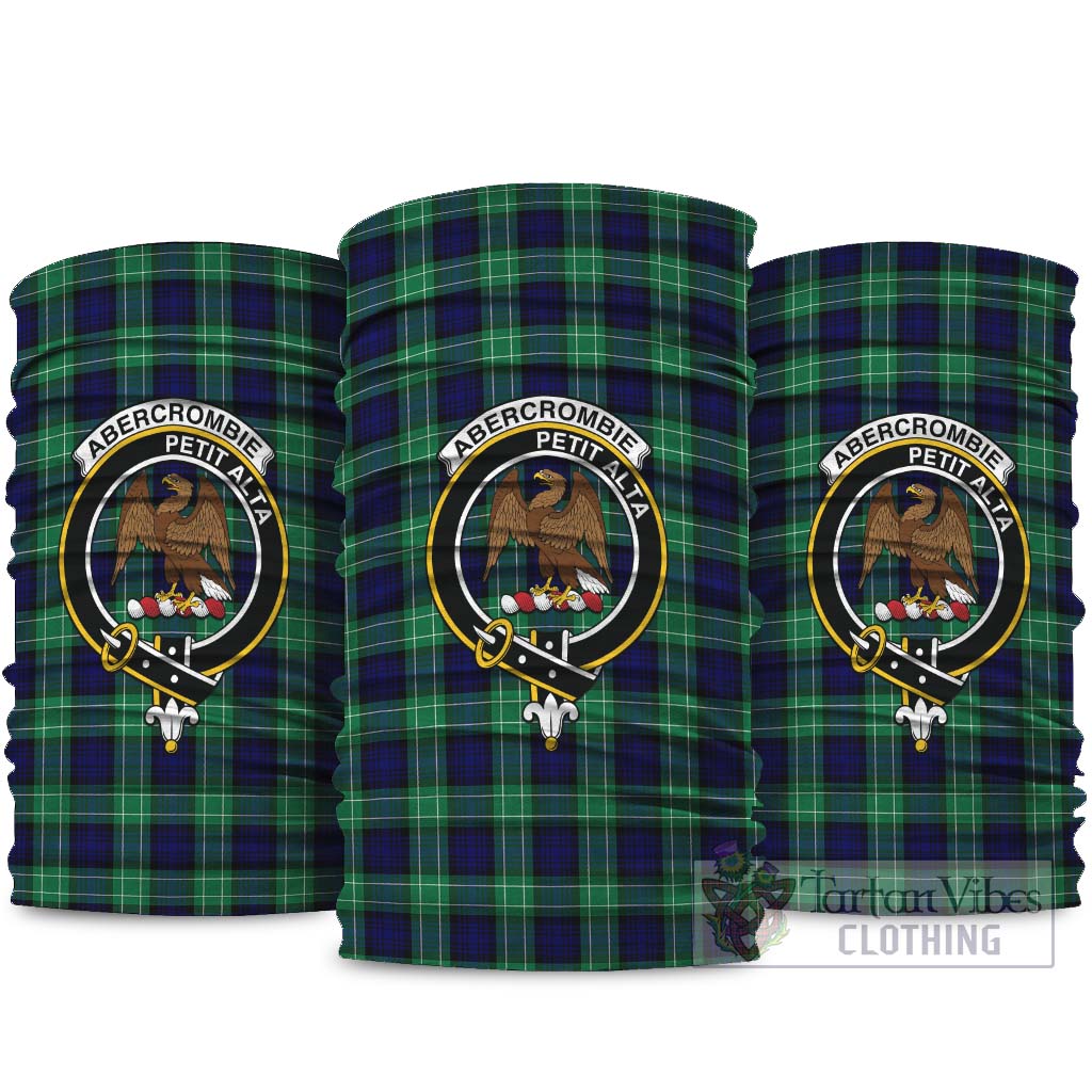 Abercrombie Tartan Neck Gaiters, Tartan Bandanas, Tartan Head Band with Family Crest