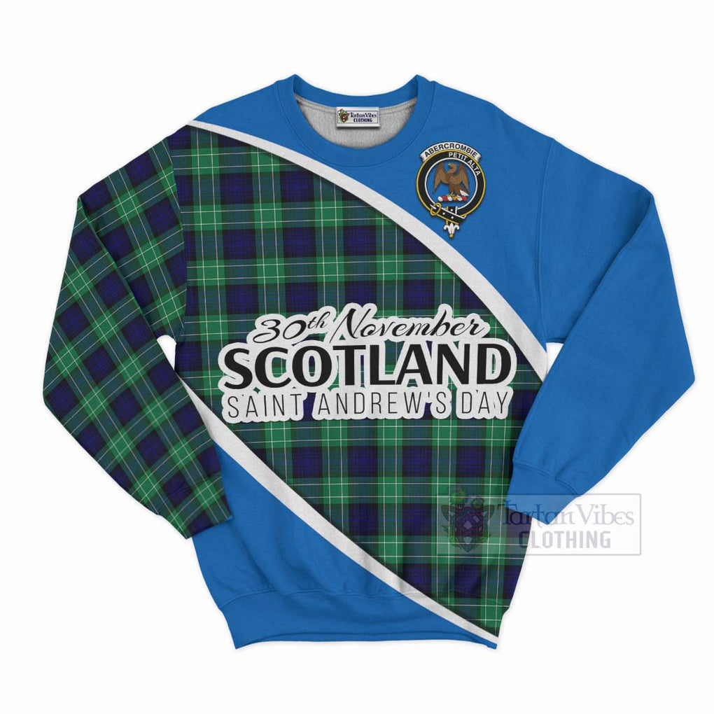 Tartan Vibes Clothing Abercrombie Family Crest Tartan Sweatshirt Celebrate Saint Andrew's Day in Style