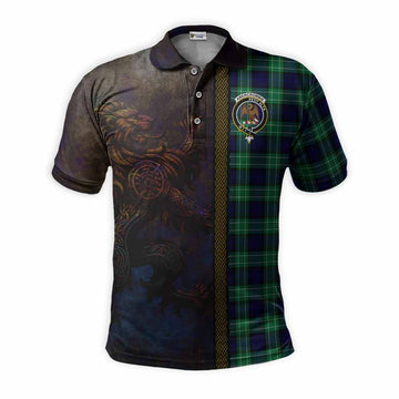 Abercrombie Tartan Family Crest Polo Shirt Alba Gu Brath Be Brave Lion Ancient Style