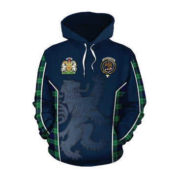 Abercrombie Tartan Cotton Hoodie with Family Crest and Lion Rampant Vibes Sport Style