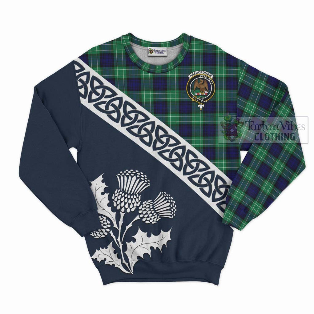 Tartan Vibes Clothing Abercrombie Tartan Sweatshirt Featuring Thistle and Scotland Map