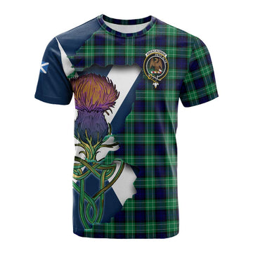 Abercrombie Tartan Family Crest Cotton T-shirt Scottish Thistle Celtic Inspired Kid's Shirt - Tartan Vibes Clothing