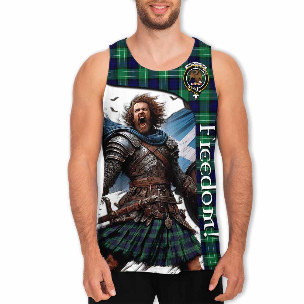 Tartan Vibes Clothing Abercrombie Crest Tartan Men's Tank Top Inspired by the Freedom of Scottish Warrior