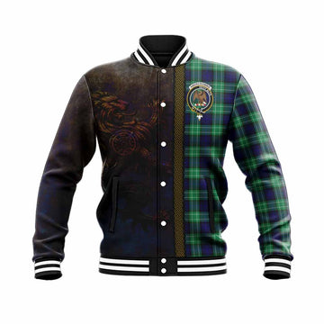 Abercrombie Tartan Family Crest Baseball Jacket Alba Gu Brath Be Brave Lion Ancient Style Unisex - Tartan Vibes Clothing