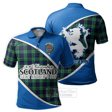 Abercrombie Family Crest Tartan Polo Shirt Celebrate Saint Andrew's Day in Style