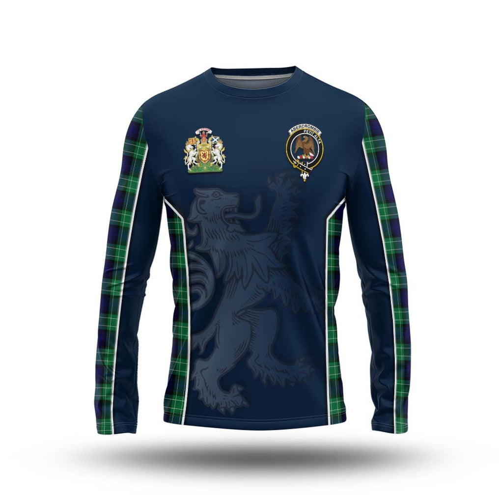 Abercrombie Tartan Long Sleeve T-Shirt with Family Crest and Lion Rampant Vibes Sport Style Unisex - Tartan Vibes Clothing