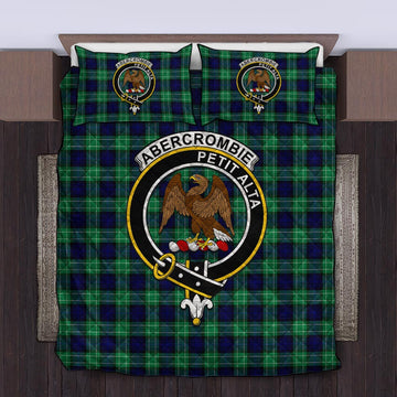 Abercrombie Tartan Quilt Bed Set with Family Crest