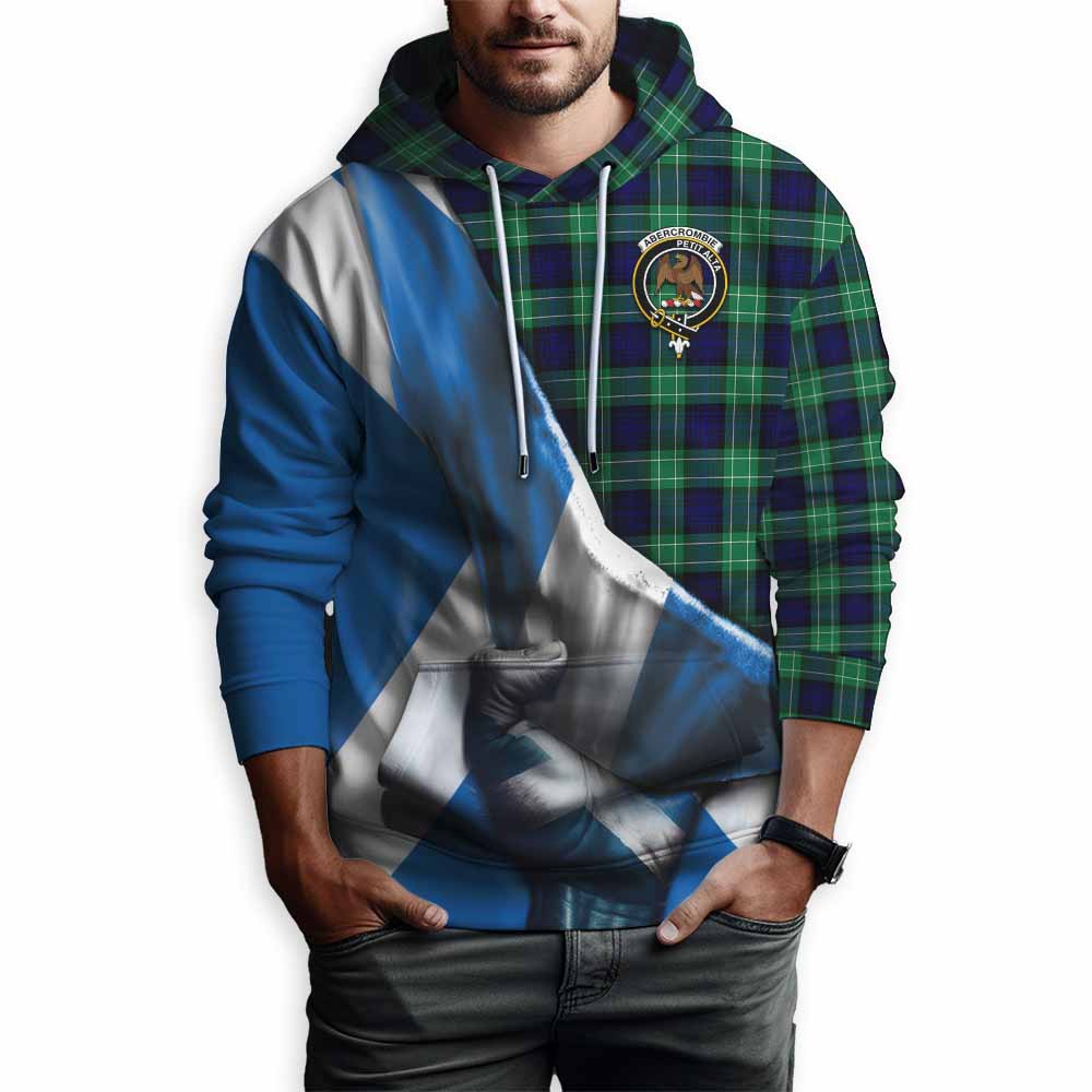 Tartan Vibes Clothing Abercrombie Tartan Hoodie with Family Crest Scotland Patriotic Style