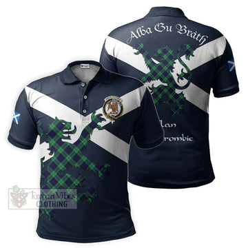 Abercrombie Tartan Lion Rampant Polo Shirt Proudly Display Your Heritage with Alba Gu Brath and Clan Name