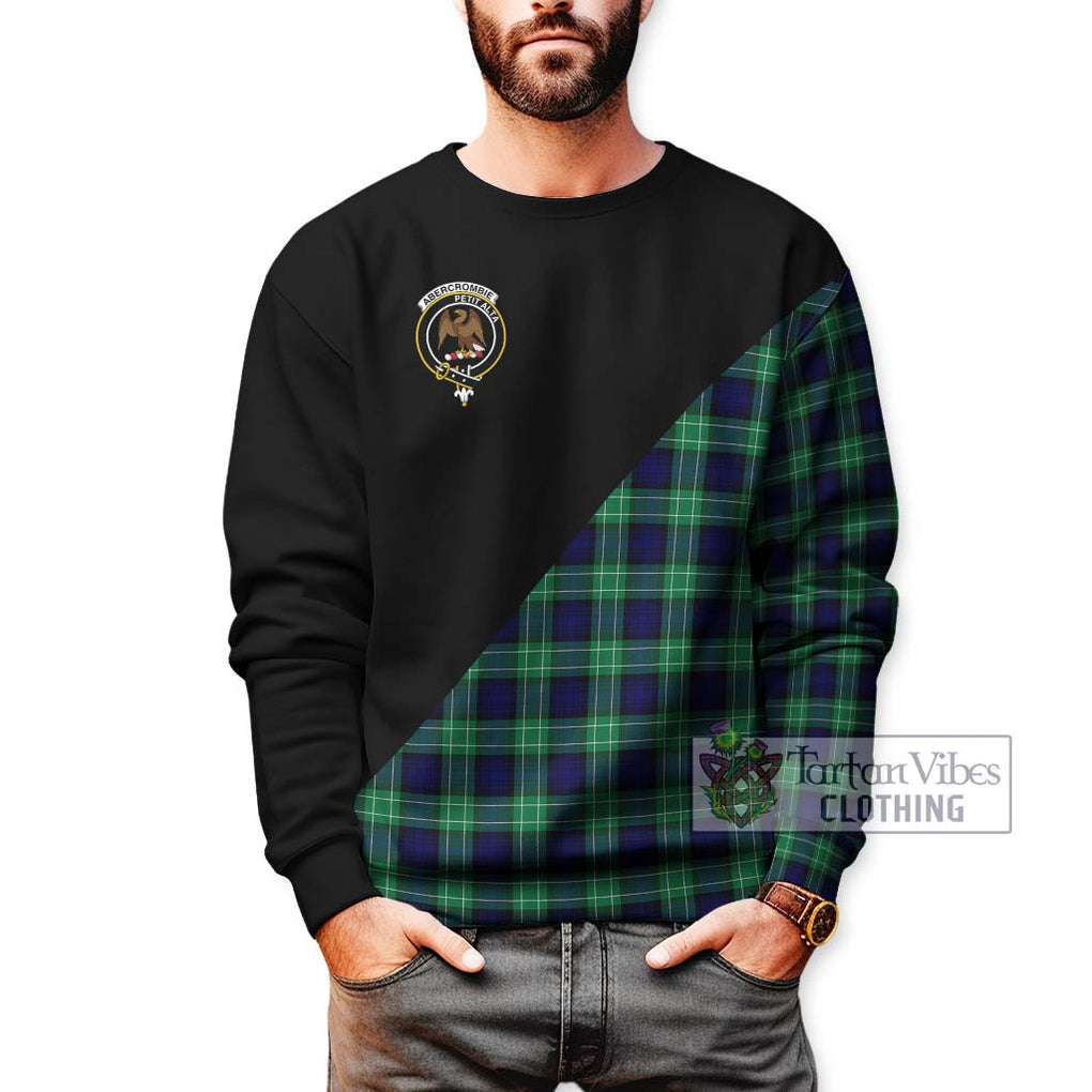 Abercrombie Tartan Sweatshirt with Family Crest and Military Logo Style Unisex - Tartanvibesclothing Shop