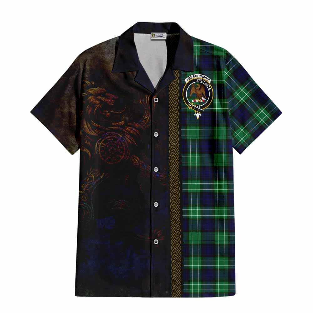 Abercrombie Tartan Family Crest Hawaiian Shirt Alba Gu Brath Be Brave Lion Ancient Style Kid - Tartan Vibes Clothing