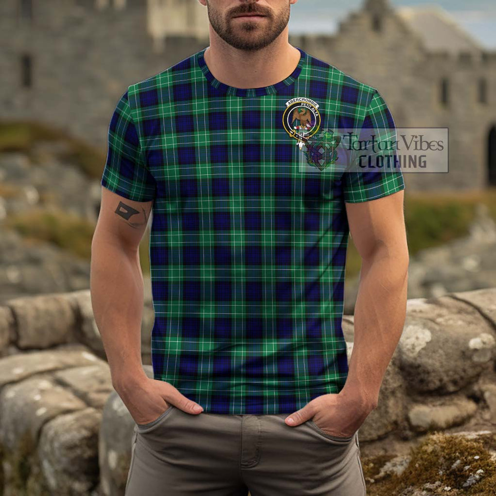 Abercrombie Tartan Cotton T-Shirt with Family Crest Men's Shirt - Tartanvibesclothing Shop