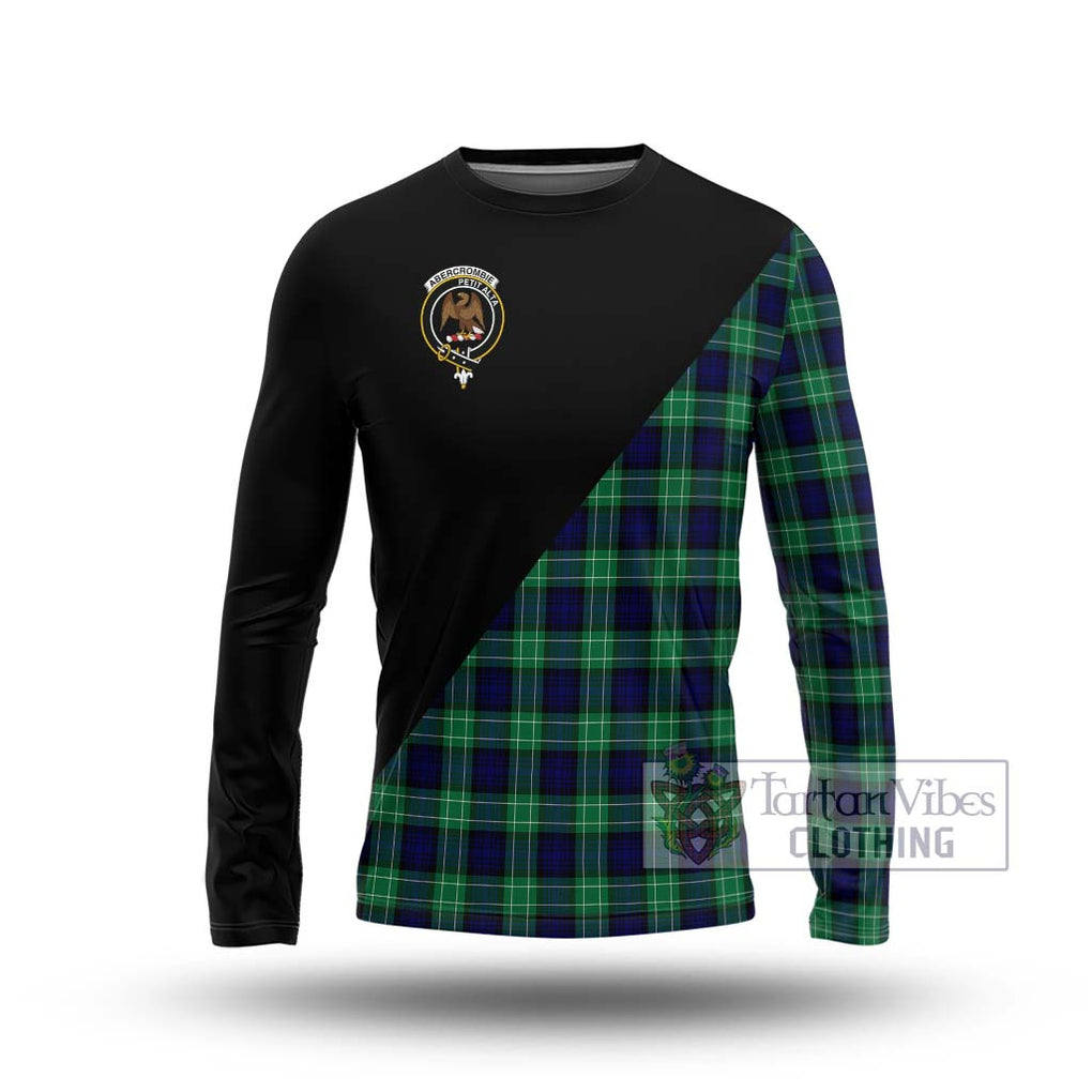 Abercrombie Tartan Long Sleeve T-Shirt with Family Crest and Military Logo Style Unisex - Tartanvibesclothing Shop