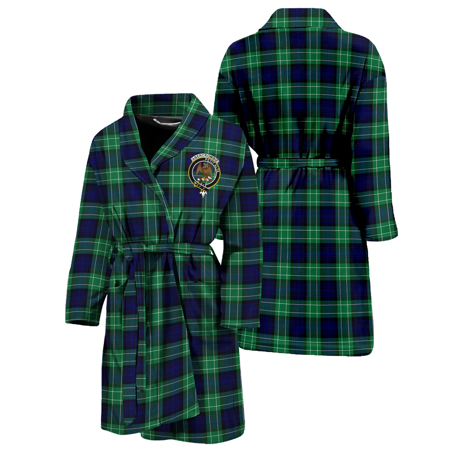 Abercrombie Tartan Bathrobe with Family Crest Unisex S - Tartan Vibes Clothing