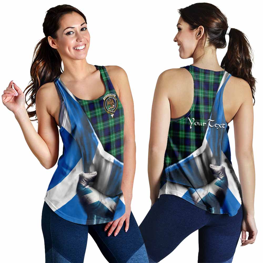 Tartan Vibes Clothing Abercrombie Tartan Women's Racerback Tanks with Family Crest Scotland Patriotic Style