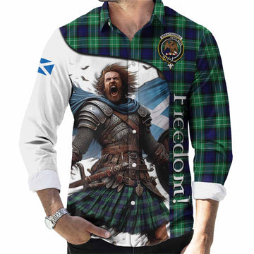 Abercrombie Crest Tartan Long Sleeve Button Shirt Inspired by the Freedom of Scottish Warrior