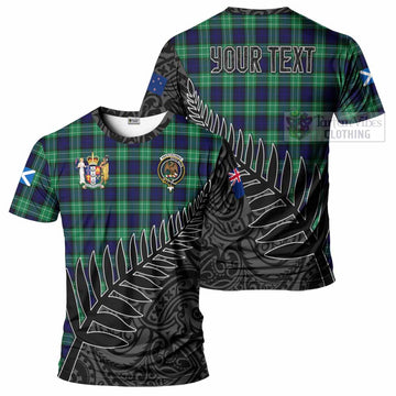 Abercrombie Crest Tartan T-Shirt with New Zealand Silver Fern Half Style